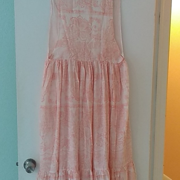 Made In italy Floral Feminine Sleeveless Boho Beautiful Cottage Core  maxi dress - Picture 5 of 8